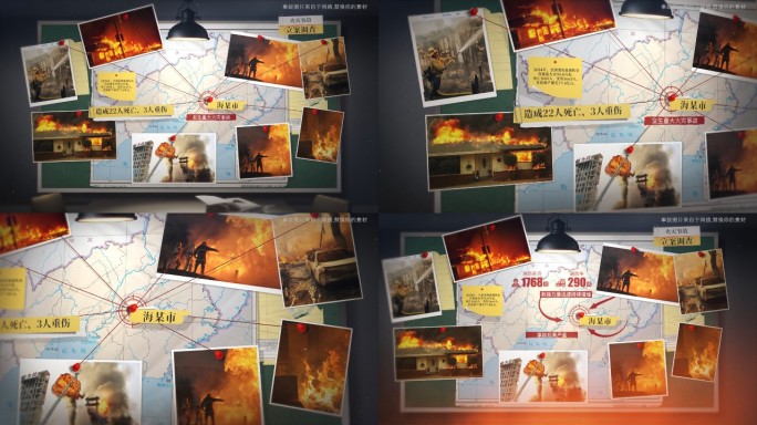 灾害事故地图图文展示