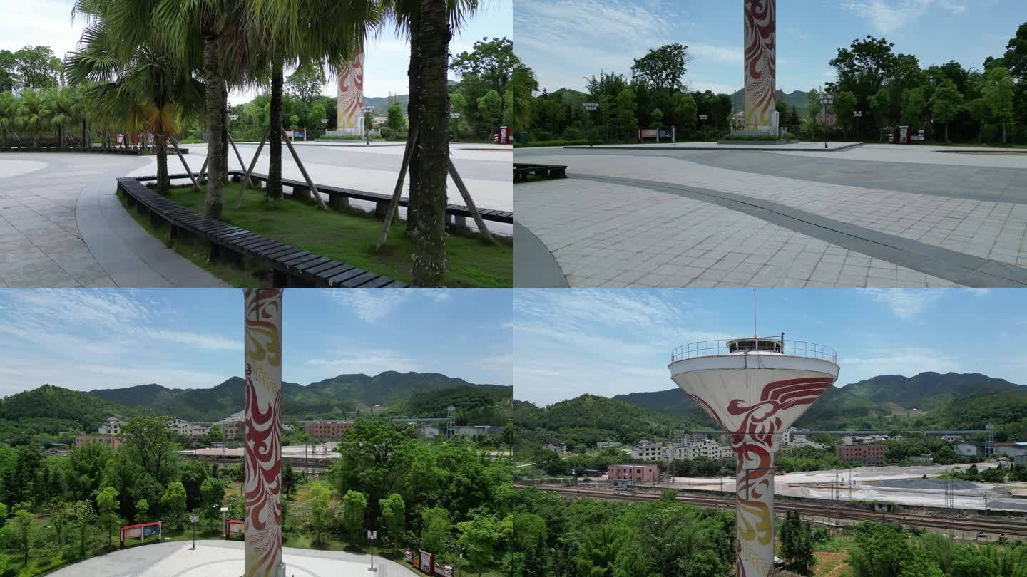 城市广场地标建筑风光
