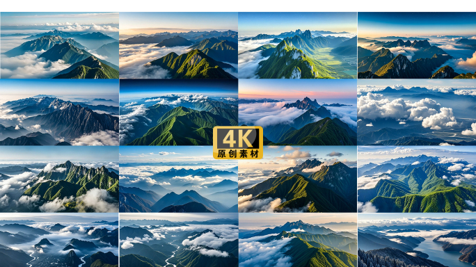 壮丽山河云海景观秦岭云海多角度