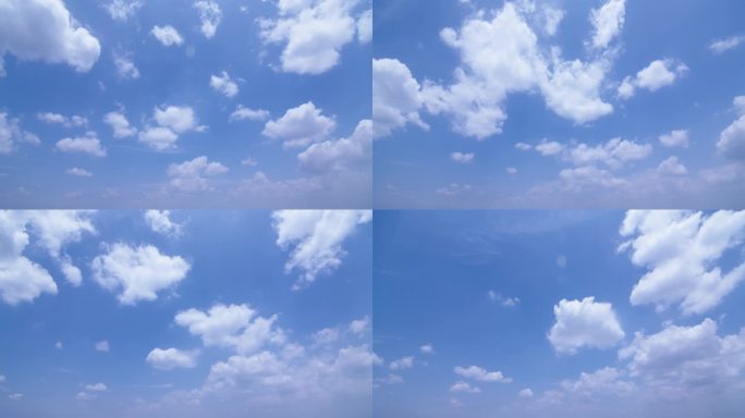 蓝天白云晴空万里云朵漂浮6k分辨率