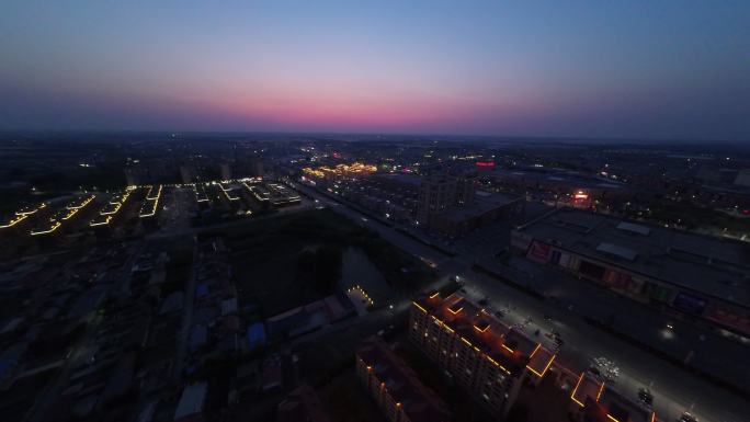 辽阳市灯塔市佟二堡镇夜景
