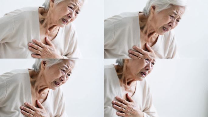 突发心绞痛的老年女性