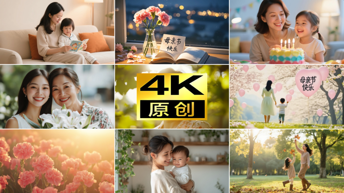 母亲节 妈妈唯美温馨画面