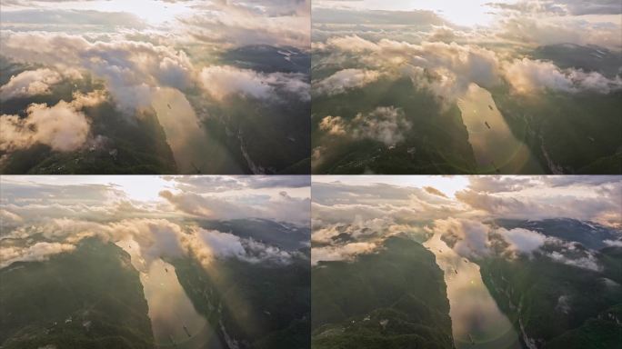 云雾缭绕的山川河流