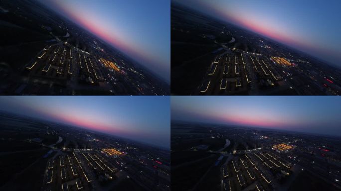 辽阳市灯塔市佟二堡镇夜景