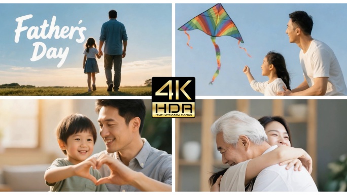 父亲节 拥抱父亲 父爱如山 父子背影