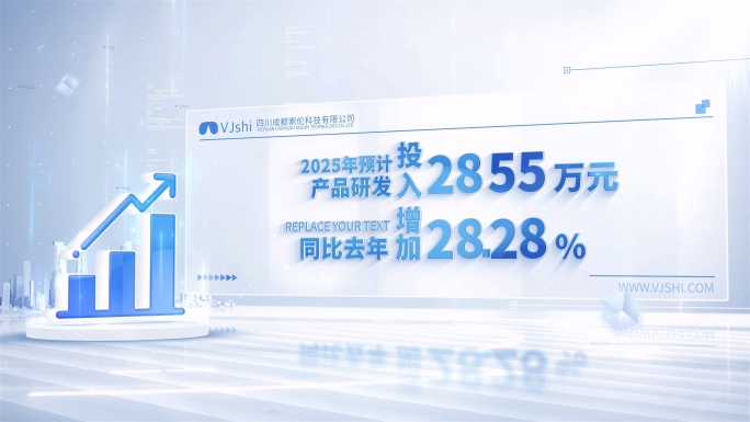 简约科技企业企业数据图表柱状图饼图