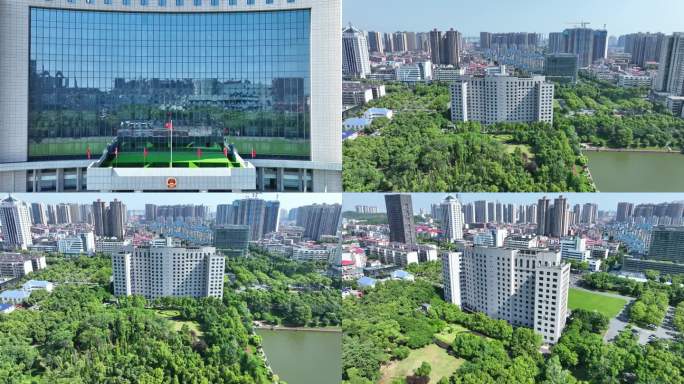 岳阳市政府航拍素材