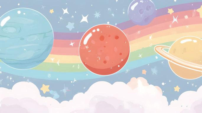 卡通浪漫梦幻星球