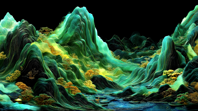 千里江山图超宽屏背景