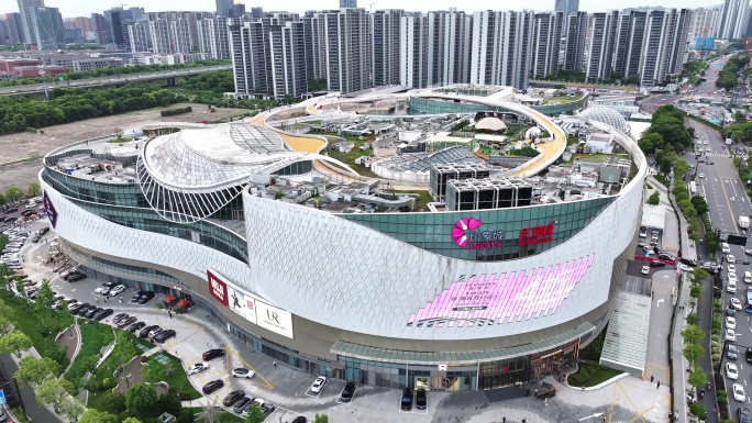 2025钱江世纪城印象城全景航拍4k