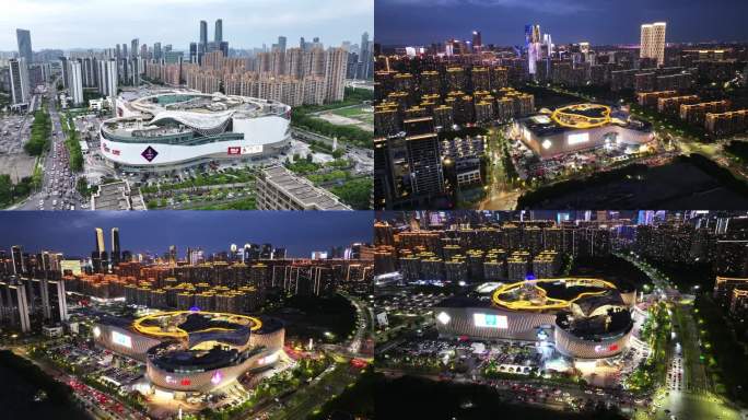 2025钱江世纪城印象城全景航拍4k