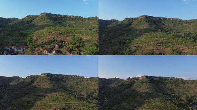 航拍临沂蒙阴岱崮地貌