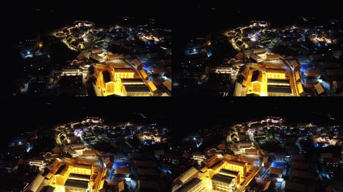 阿勒泰禾木村夜景航拍