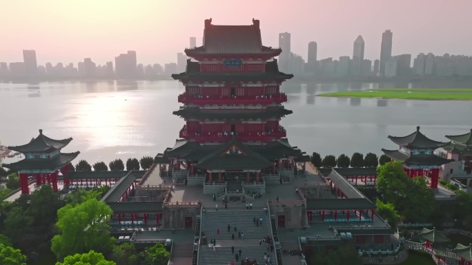 南昌城市地标夜景航拍