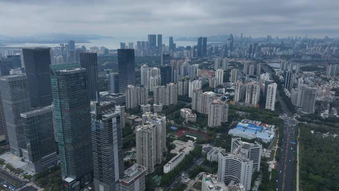 城市天际线航拍 深圳 大都市 航拍