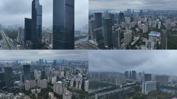 城市天际线航拍 深圳 大都市 航拍