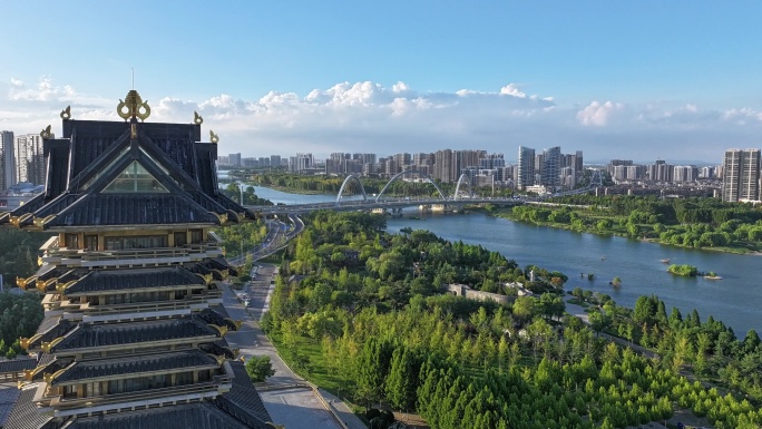 临沂书圣阁书法广场延时摄影