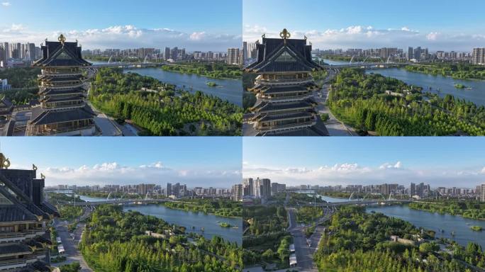 临沂书圣阁书法广场延时摄影