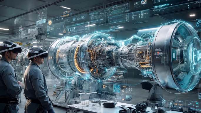 高科技未来科技VR工厂飞机制造研发公司