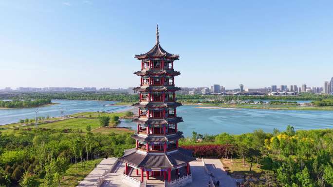 高品质正定滹沱河揽秀塔