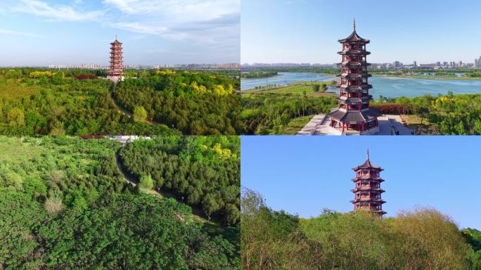 高品质正定滹沱河揽秀塔