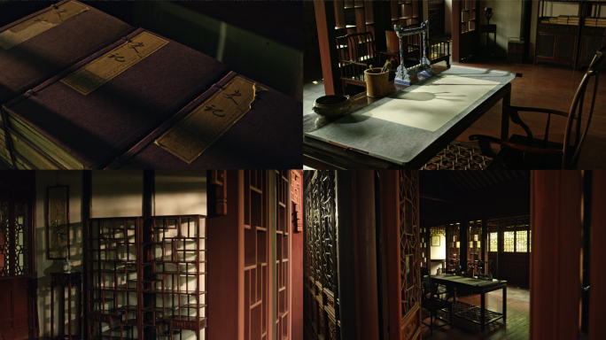 古代光影书房书架书斋书院史记家风家教