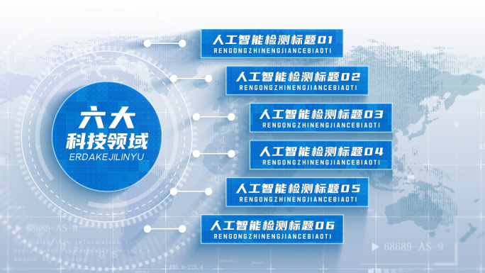 企业六大科技架构文字分类展示【无插件】
