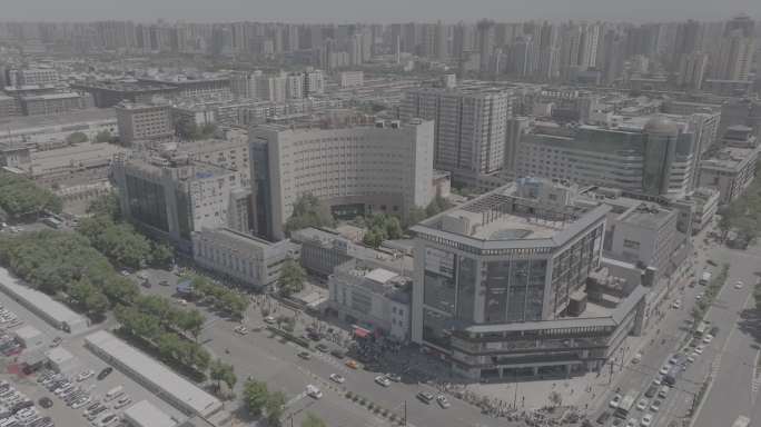 西安市第四医院建筑全景航拍