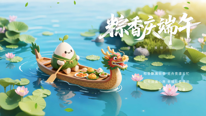 端午节动画海报宣传模板片头