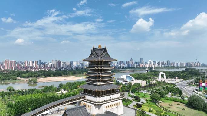 临沂书圣阁书法广场延时摄影