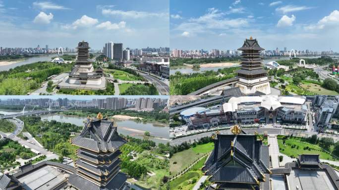临沂书圣阁书法广场延时摄影