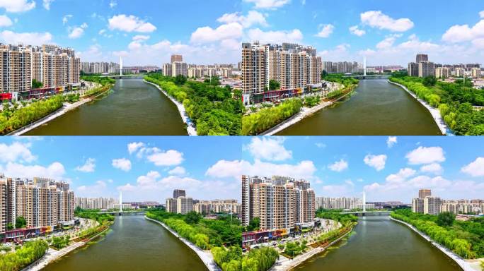 解放大桥延时 滕州航拍 解放大桥