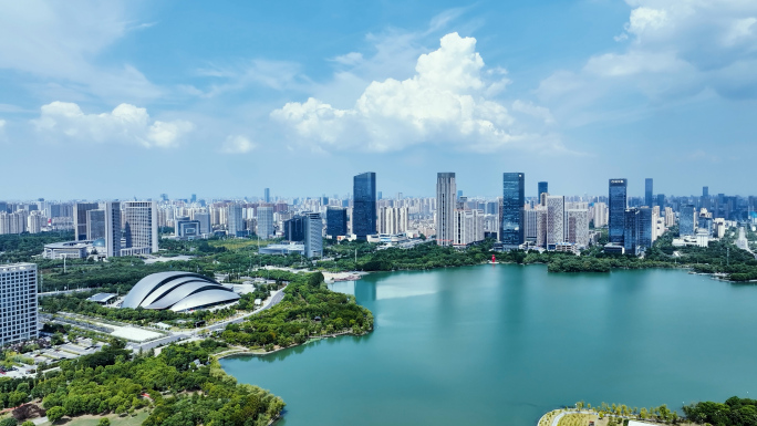 合肥城市航拍 建筑