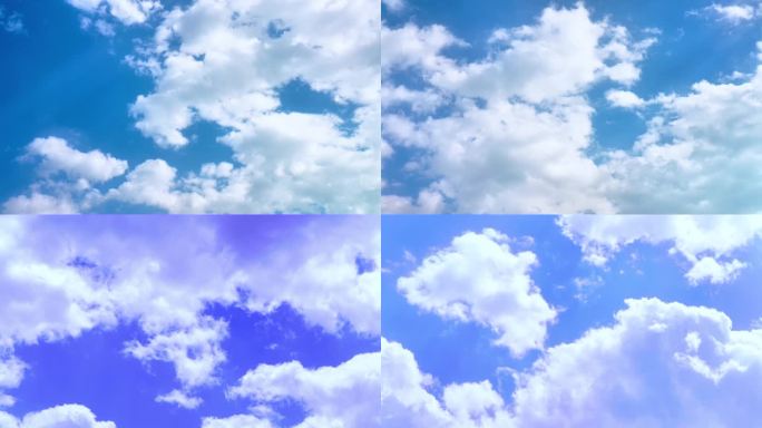 云蓝天白云太空延时空景