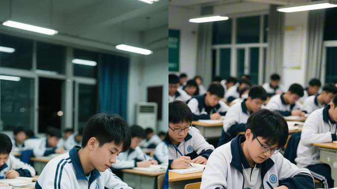 教室里的专注学习