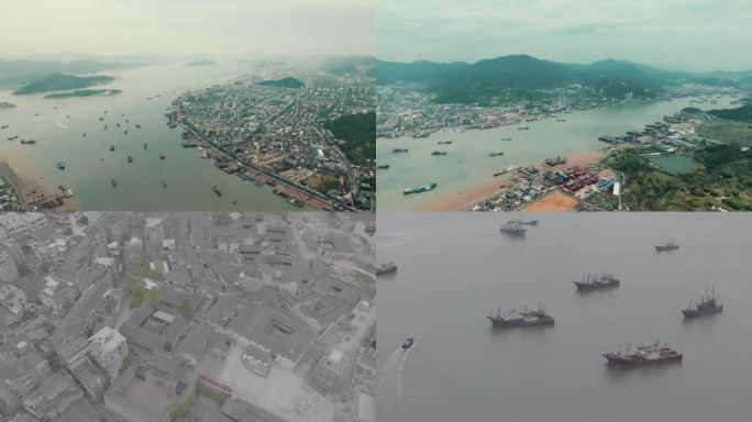 石浦古城、石浦渔港航拍