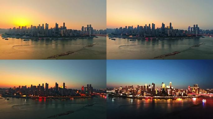 重庆渝中半岛夜景延时