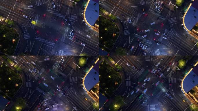 繁忙都市交通夜景