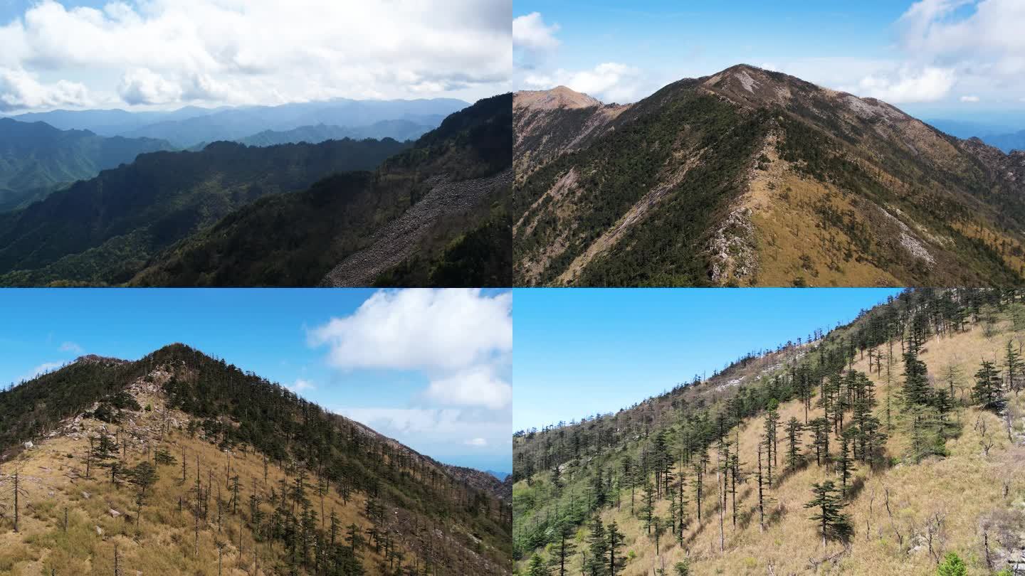 陕西宝鸡太白山航拍