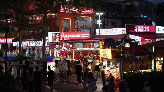 夜市小吃街海鲜大排档