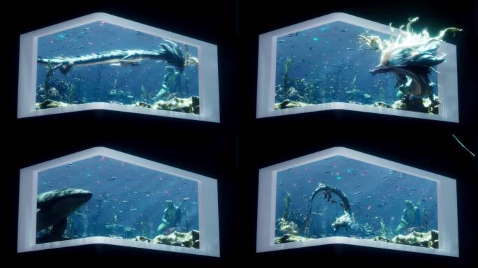 户外深海裸眼3D素材(已展开)