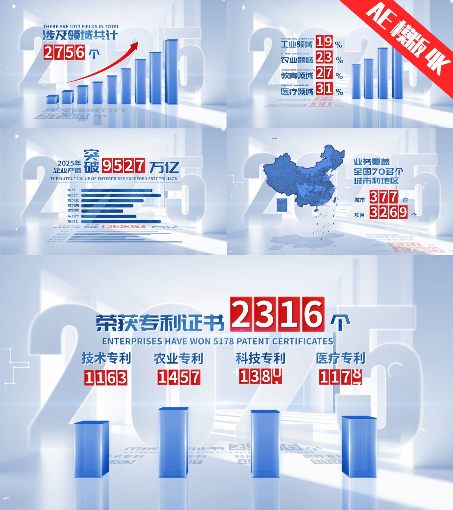 科技柱状图数据图表