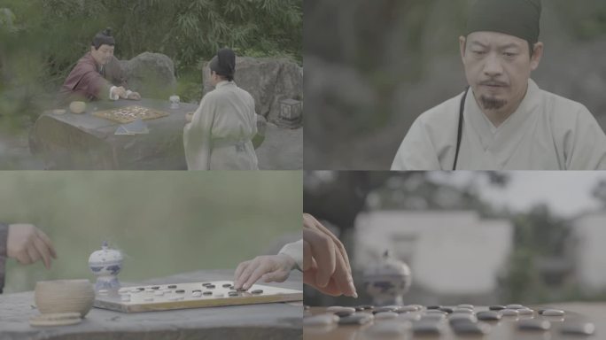 古人对弈场景 朱熹
