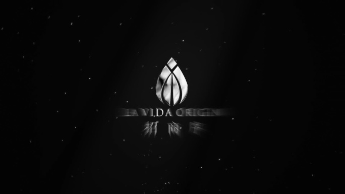高级质感粒子线条汇聚金属logo演绎