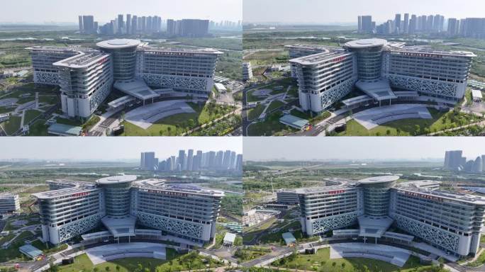 城市医院建筑群航拍