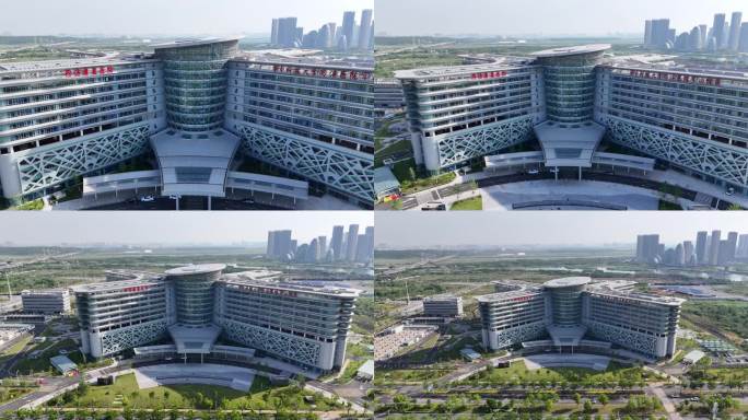 城市医院建筑群航拍