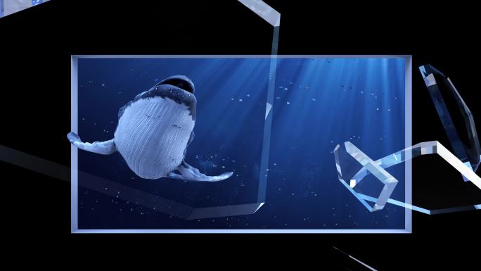 鲸深海畅游裸眼3d（可定制）