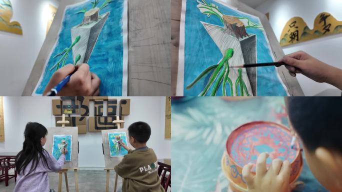 儿童绘画创作过程