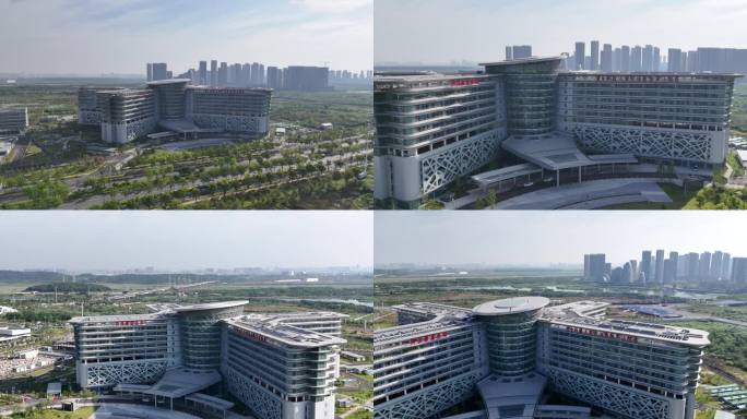 城市医院建筑群航拍